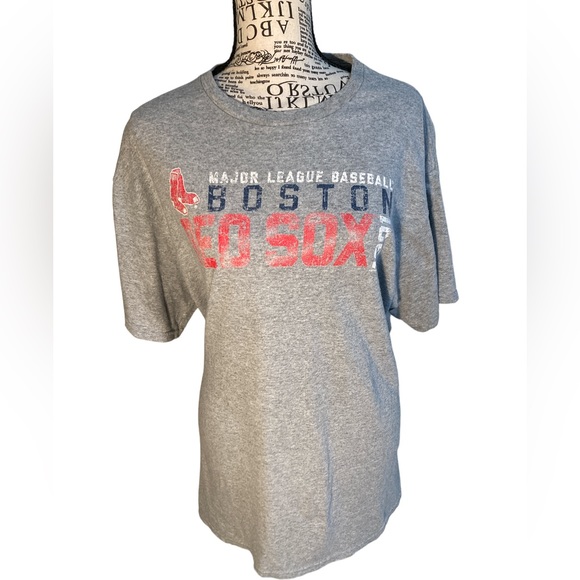 Boston Red Sox MLB Major League Baseball Top Gray Large - Picture 5 of 11